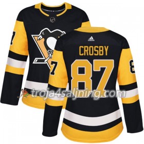 Pittsburgh Penguins tröja Sidney Crosby 87 Adidas 2017-2018 Svart Authentic - Dame NHL Tröjor